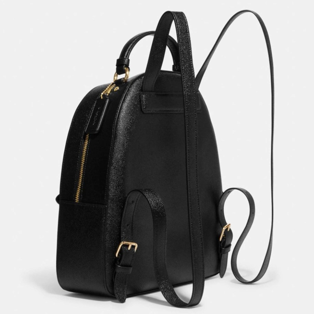 NWT Coach Jordyn Backpack/Black/ Crossgrain Leather - Picture 2 of 12